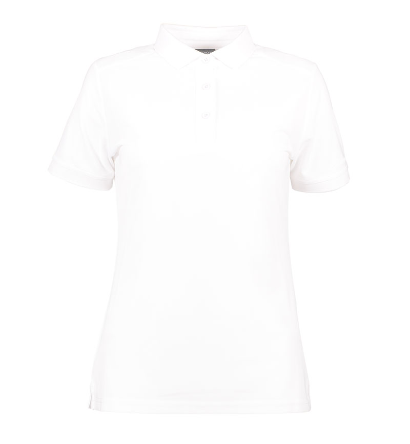 GEYSER Functional polo shirt, dame-Hvid