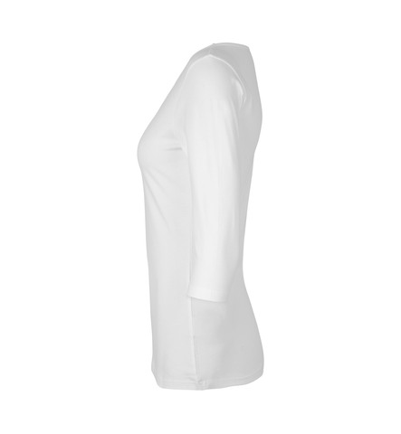ID Stretch T-shirt ¾ ærmet, dame-Hvid