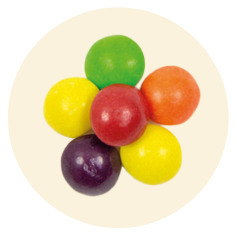 Pastilæske tryk i CMYK-Skittles