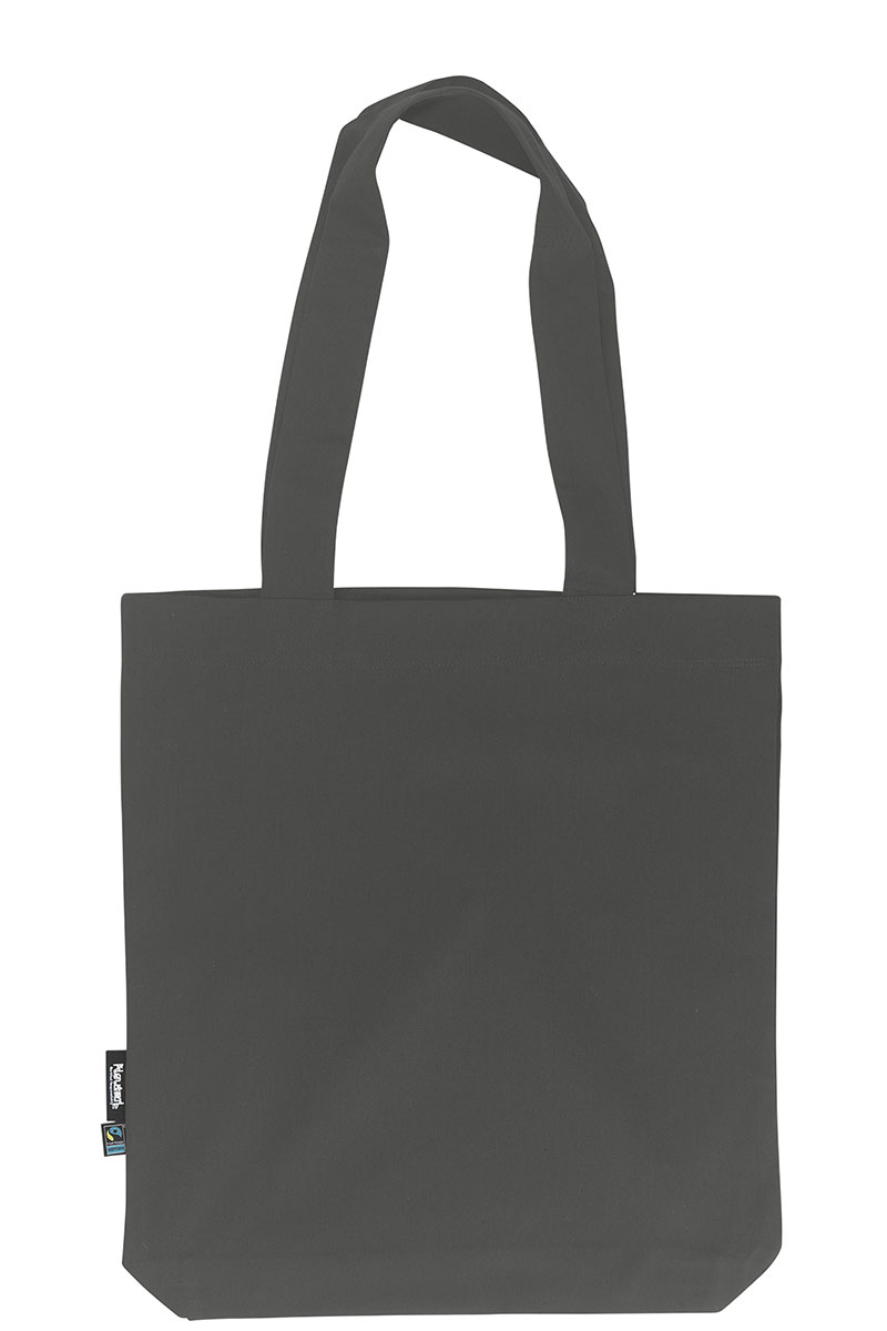 NEUTRAL Kraftig Mulepose, 100% Økologisk Fairtrade Bomuld-Mørkegrå