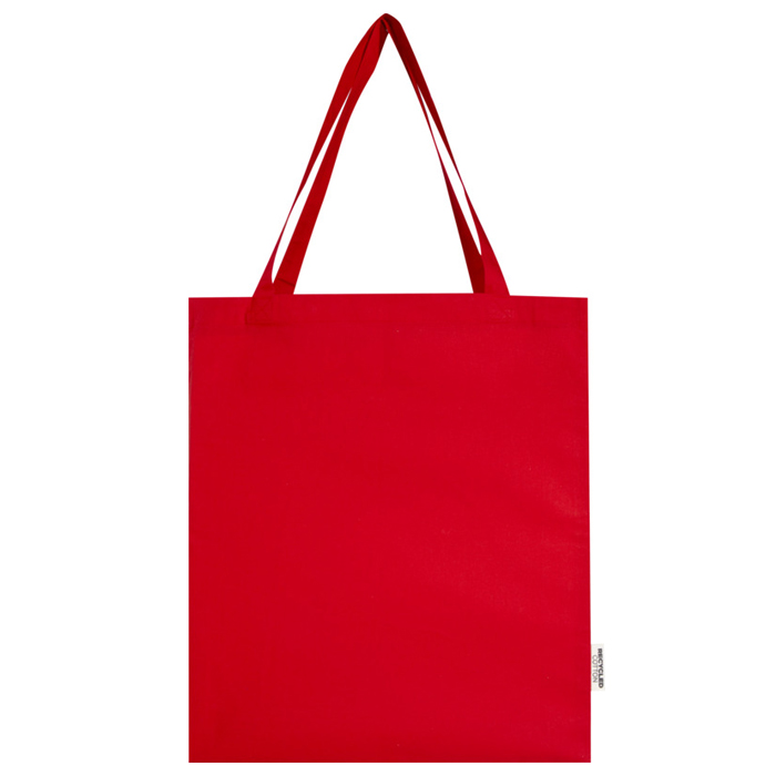 Madras 140 g/m² GRS mulepose med bund i genvundet bomuld-Rød