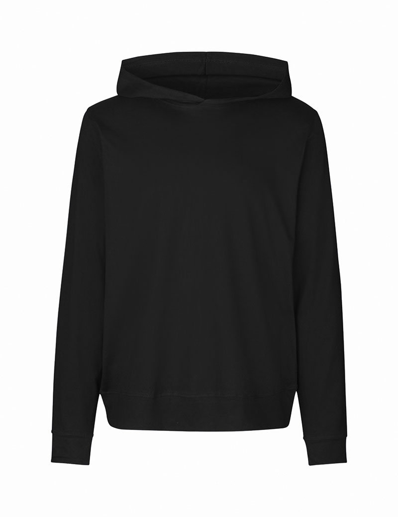 NEUTRAL Unisex Jersey Hoodie, 100% Økologisk Fairtrade Bomuld-Sort