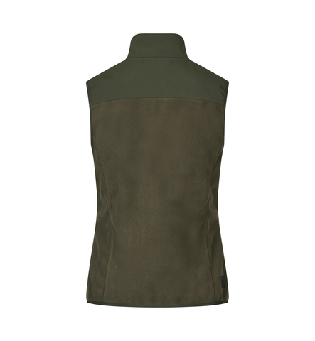 ID Bonded fleecevest, Dame-Oliven