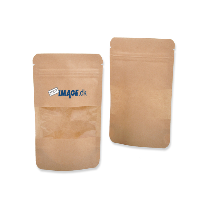 Kraftpapir pose med vindue 13 x 22,5 (medium)