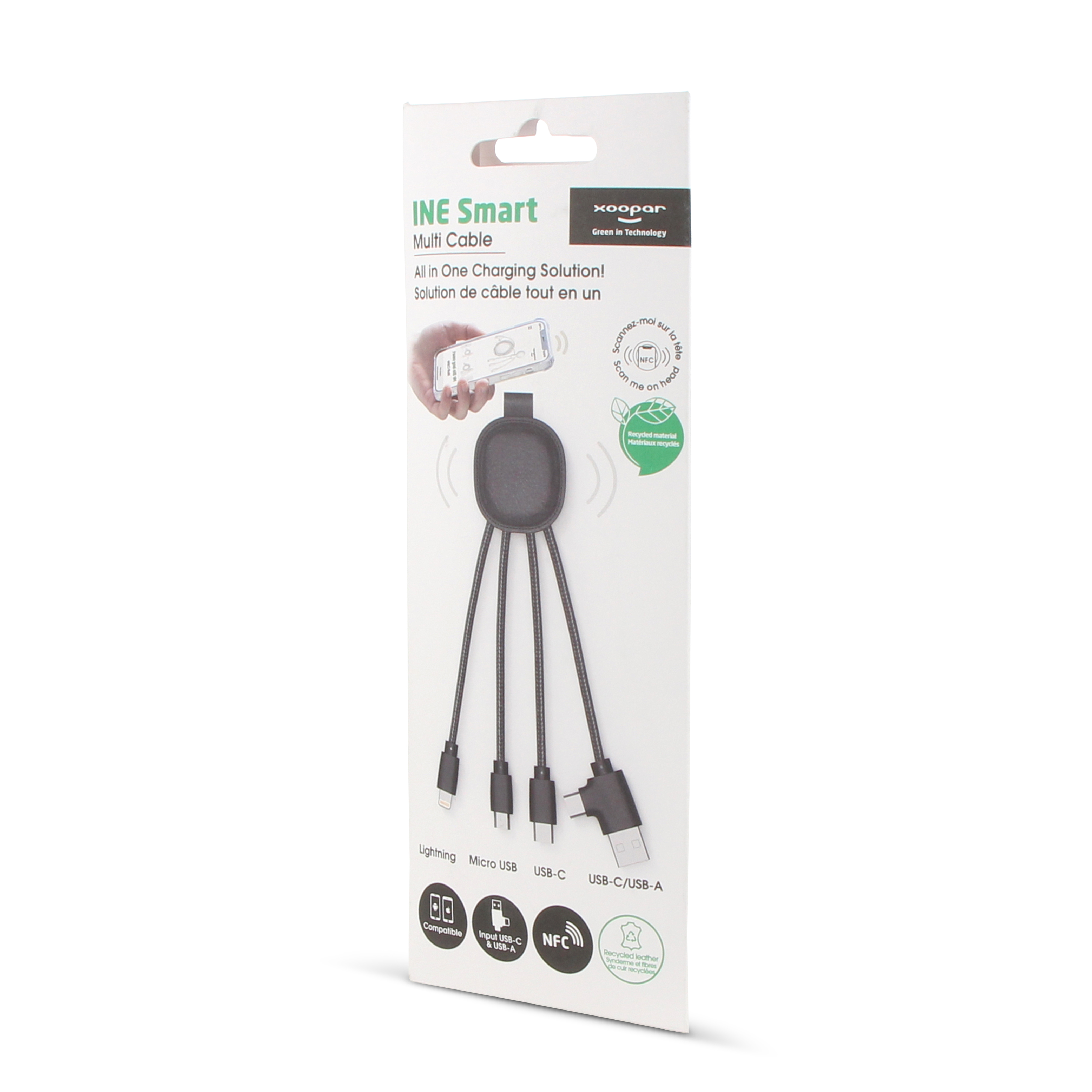 Xoopar Iné Smart Charging cable - Genbrugslæder-