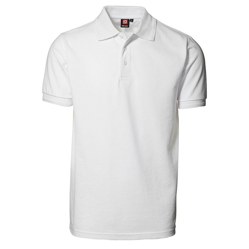 ID Pro Wear Poloshirt - Uden Lomme-Hvid