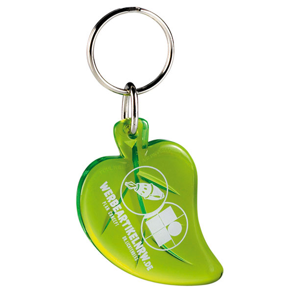 Blad Nøglering - Genbrugs Akryl-Grøn