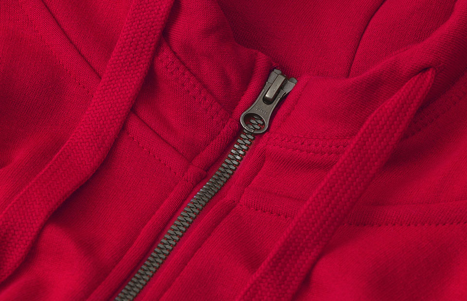 ID Core Full Zip Hoodie-Rød