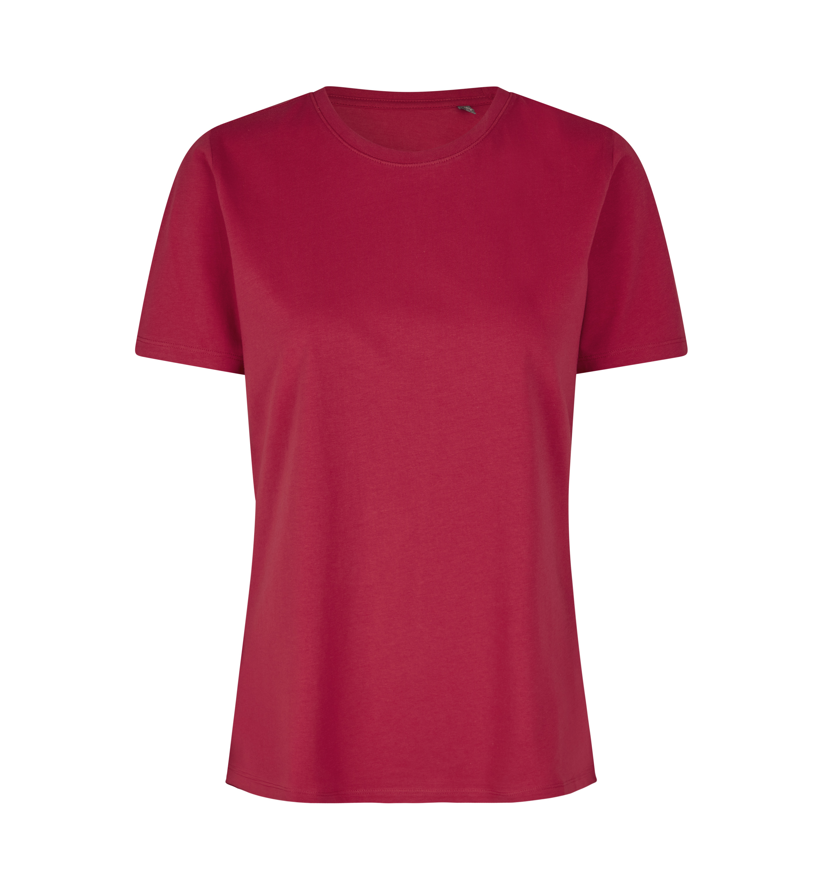 ID Økologisk O-hals T-shirt, dame-Rød