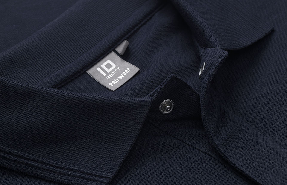 ID PRO Wear polo med trykknap-Navy