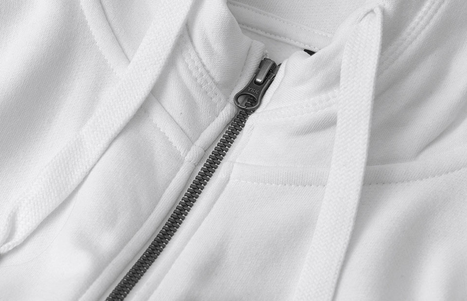 ID Core Full Zip Hoodie-Hvid