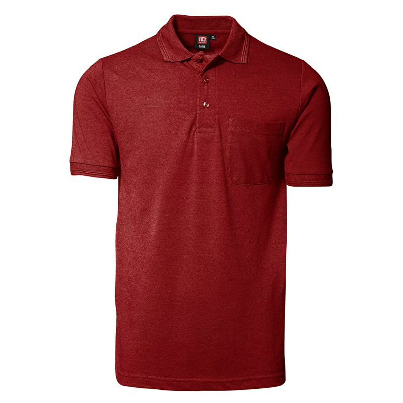 ID Klassisk Poloshirt - Lomme-Rød