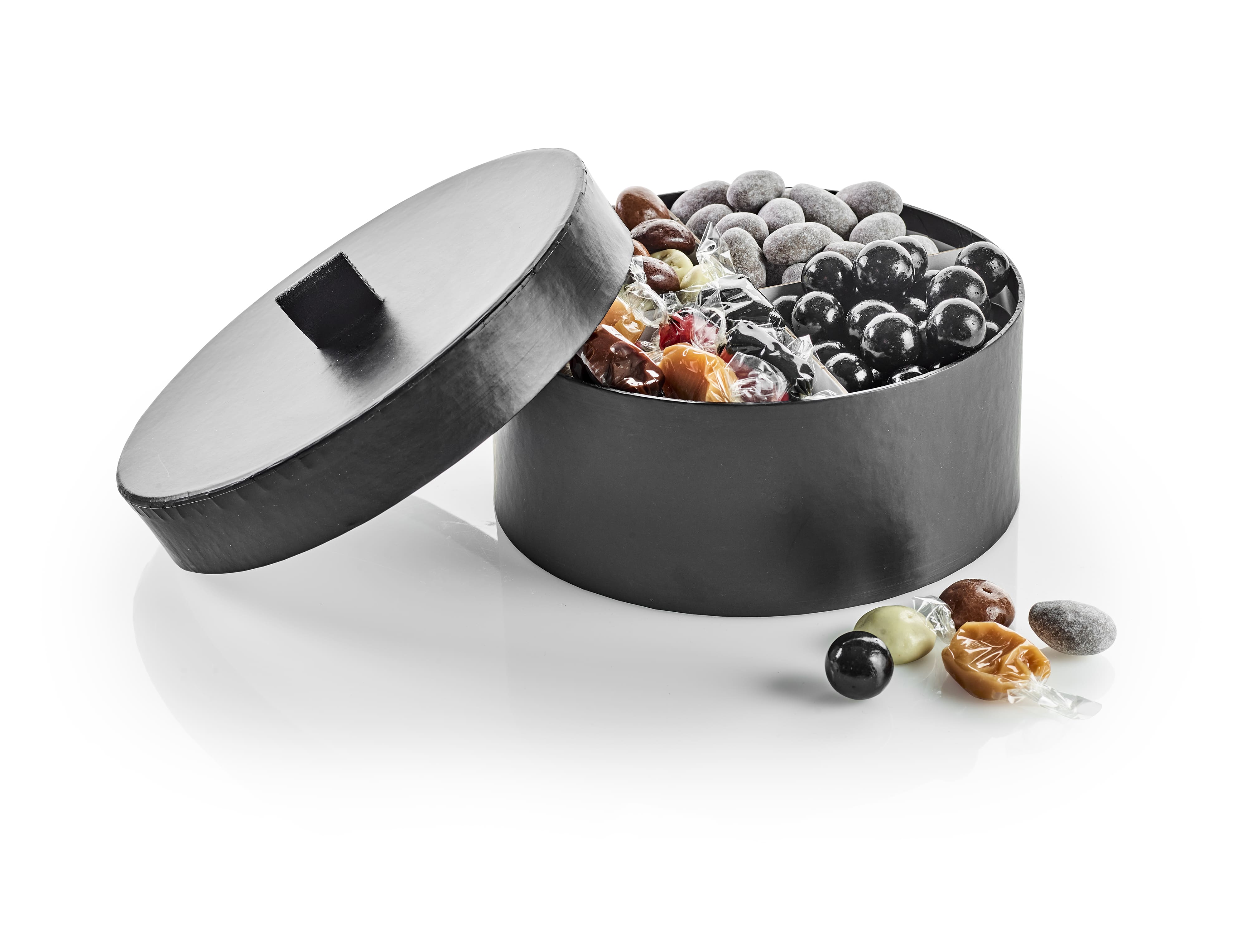 Hatteæske med Familiemix, 900 g.-Sort