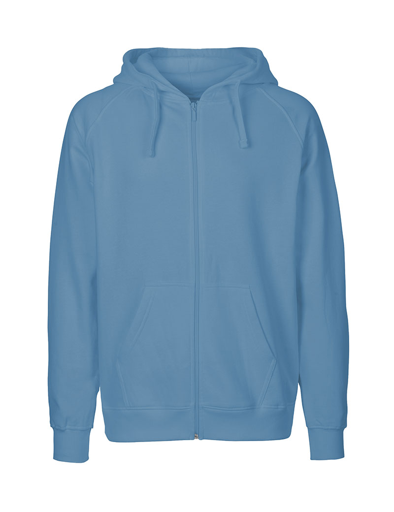 NEUTRAL Zip Hoodie, 100% Økologisk Fairtrade Bomuld-Indigo