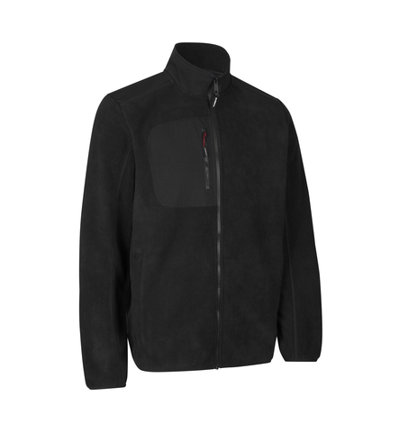 ID Bonded fleecejakke, Herre-Sort