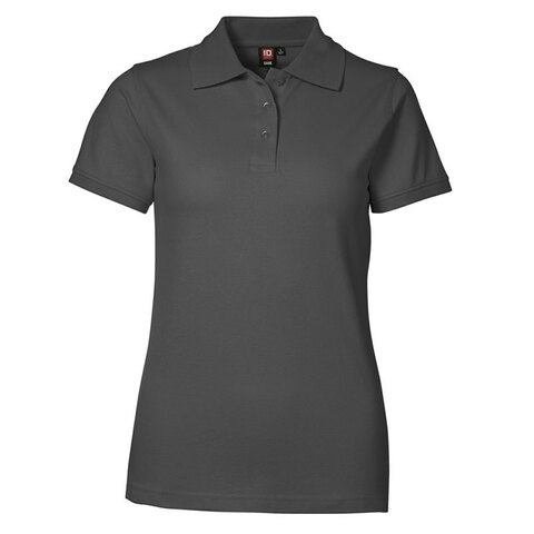ID Piqué Poloshirt Stretch Dame-Koks grå