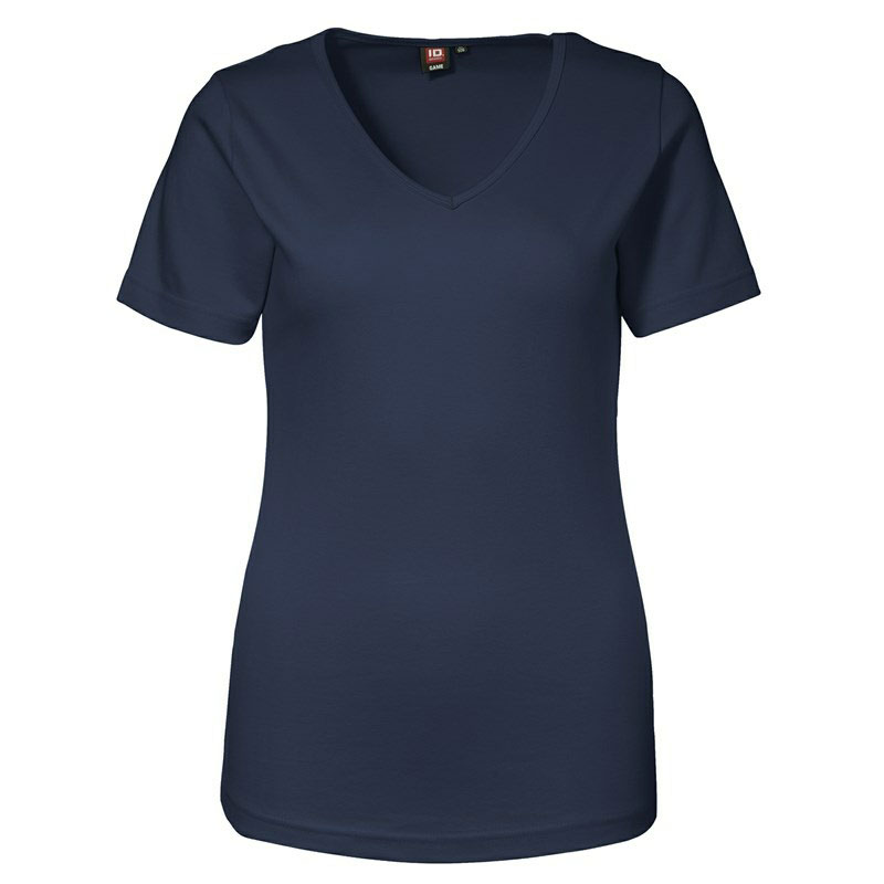 ID Interlock T-shirt Dame - V-hals-Navy