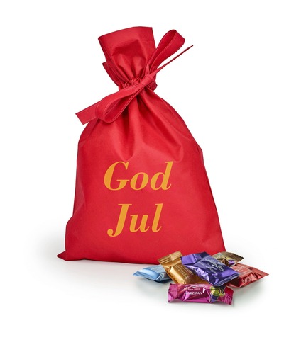 Stofpose med Anthon Berg Mix, 1000 g.-Rød