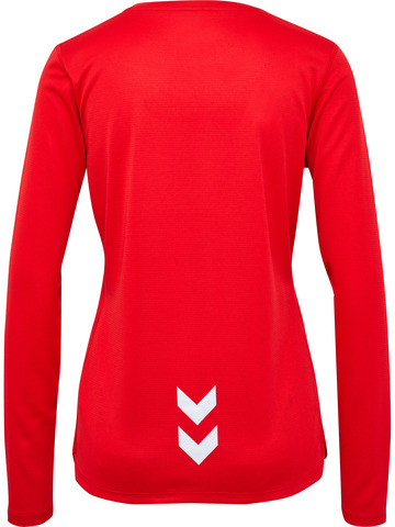 HUMMEL Langærmet T-shirt, dame - 100% rPet-Rød