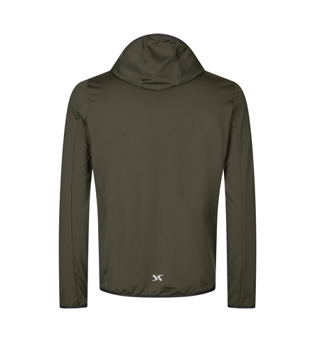 GEYSER stretch Hoodie, Herre-Oliven