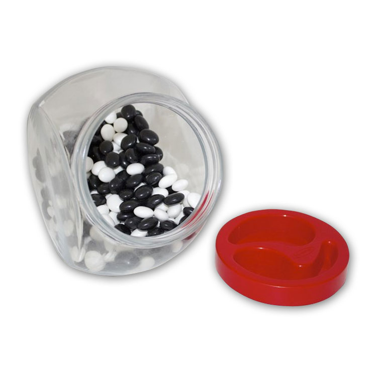 Bolsjeglas med mulighed for logo-Rød