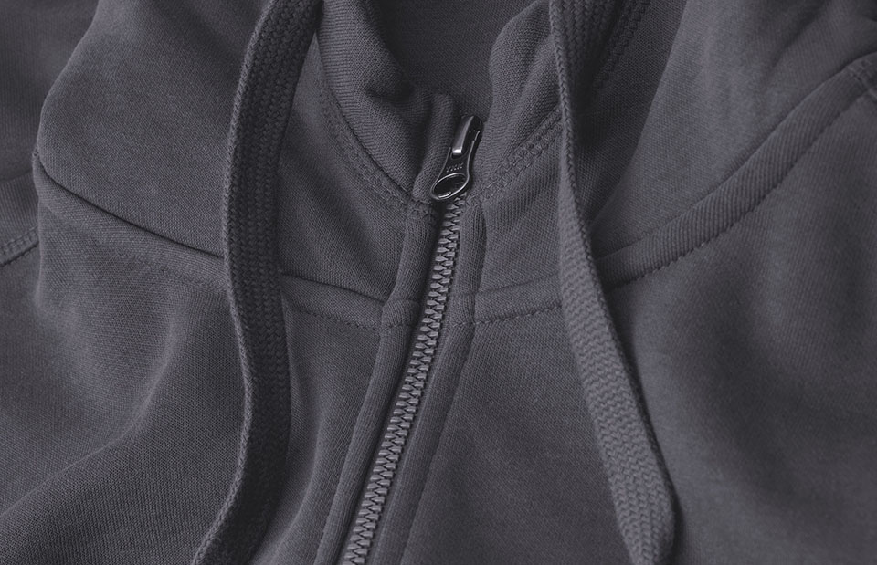 ID Core Full Zip Hoodie-Grå