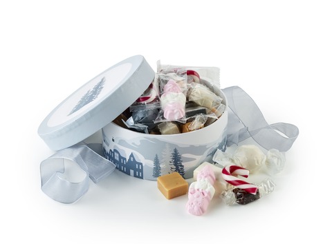 Hatteæske med Julemix, 300 g.