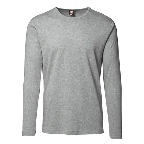 ID Interlock T-shirt - Langærmet-Grå melange