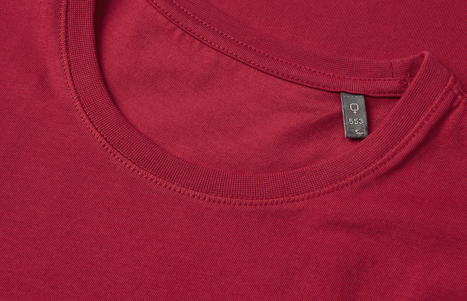 ID Økologisk O-hals T-shirt, dame-Rød