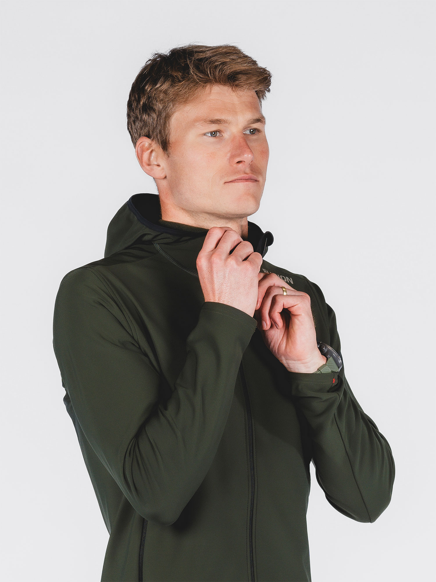 FUSION Recharge Hoodie, Herre-Mørkegrøn