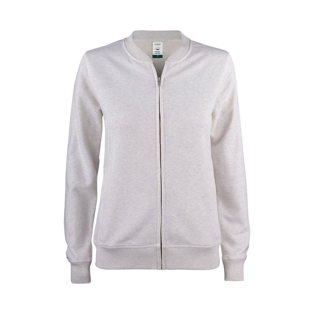 CLIQUE Premium OC Cardigan Dame - Øko Bomuld-Lysegrå