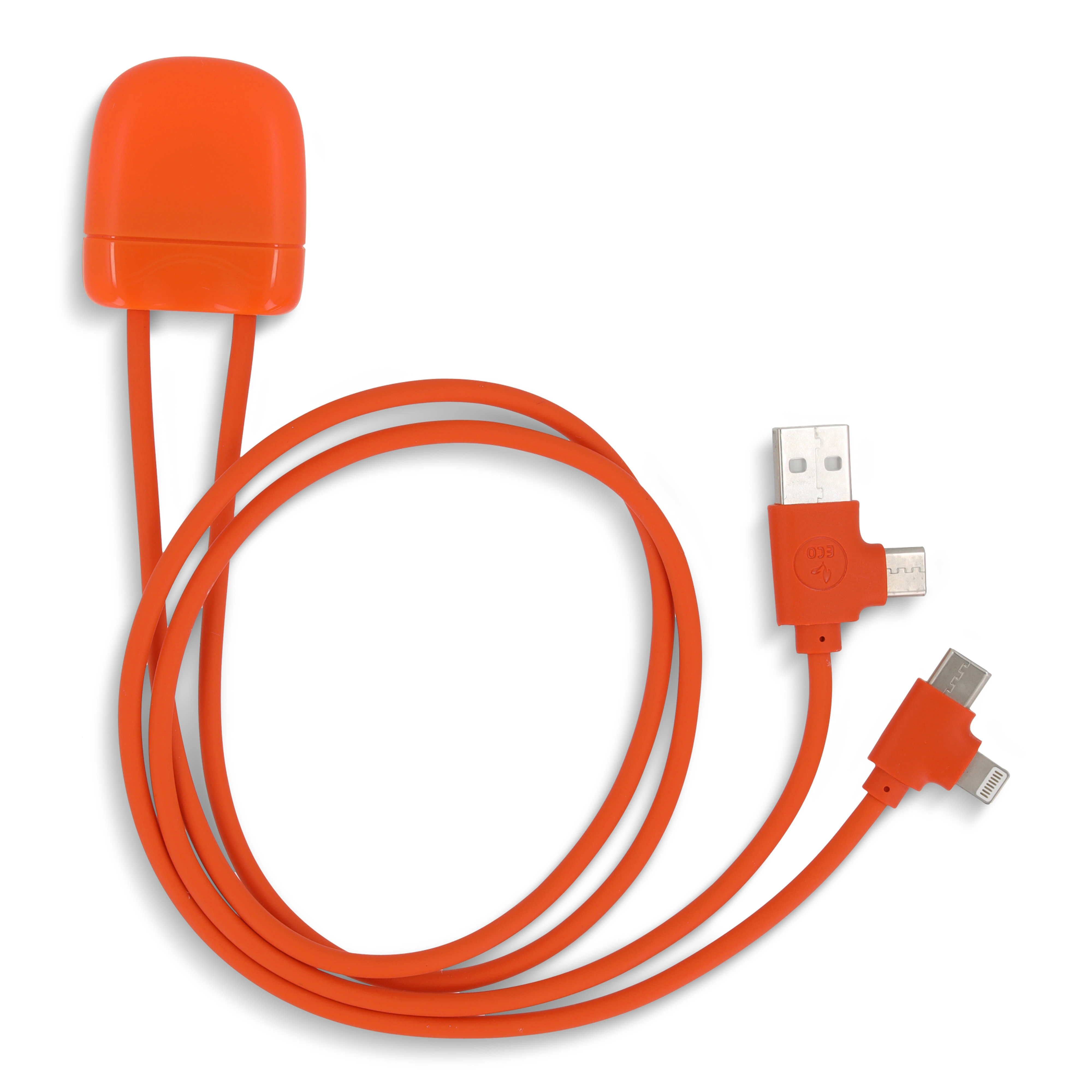 Xoopar Ice-C GRS Charging cable - rPet-Orange
