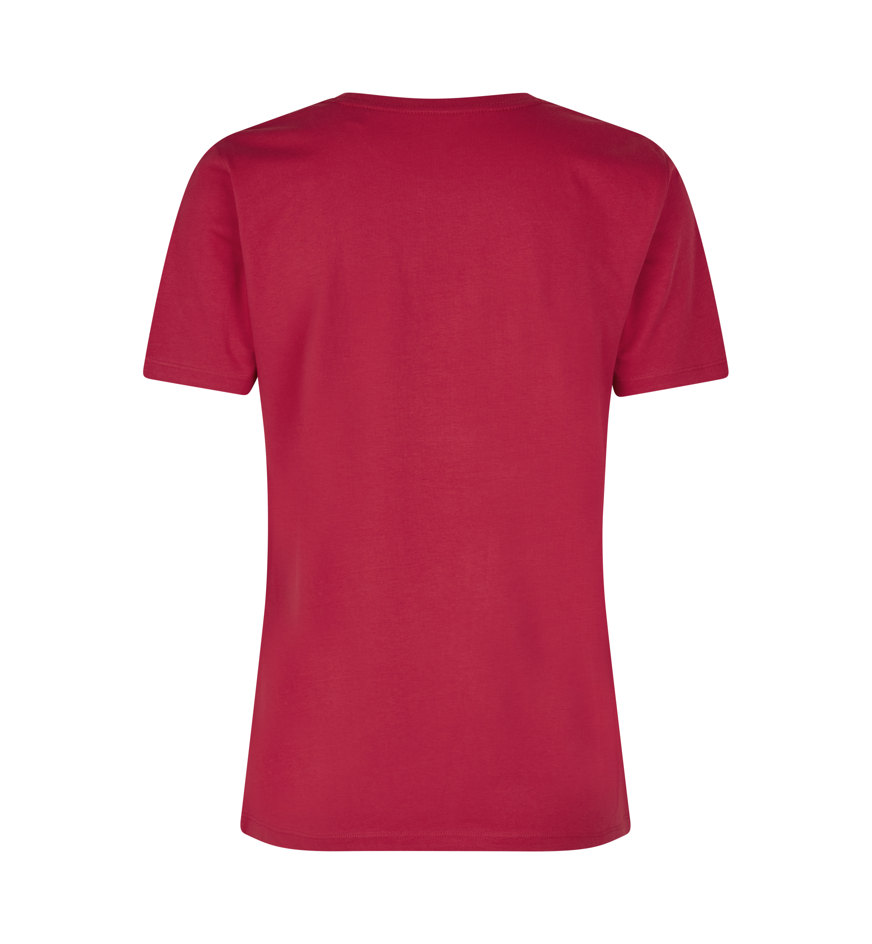 ID Økologisk O-hals T-shirt, dame-Rød