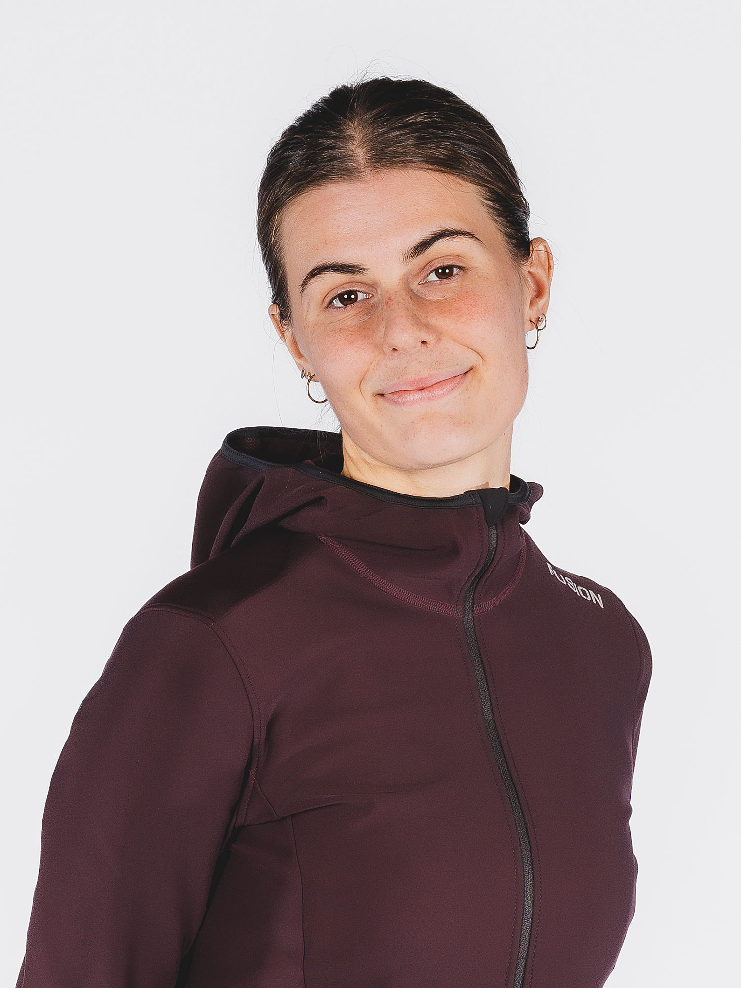 FUSION Recharge Hoodie, Dame-Abergine