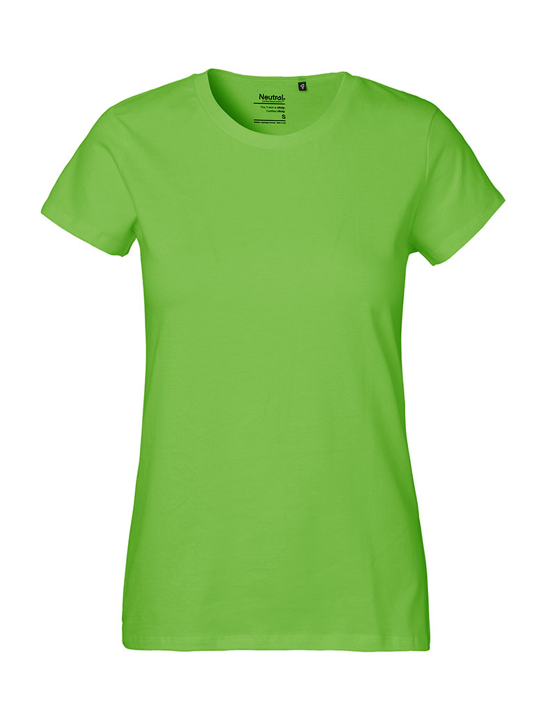 NEUTRAL Classic Dame T-shirt, 100% Økologisk Fairtrade Bomuld-Lime