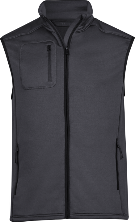 TEE JAYS Stretch Fleece Vest, herre-Grå