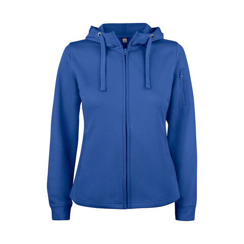 CLIQUE Basic Active Hoody Full Zip Dame - Spun Dyed-Blå