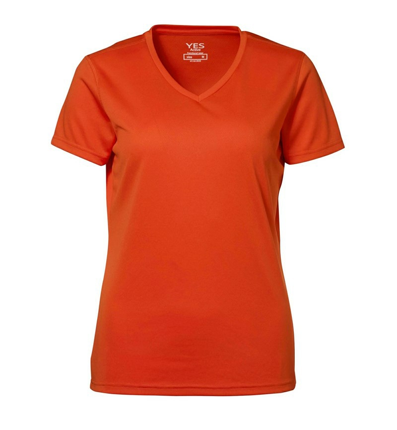 ID Yes Active T-shirt Dame-Orange