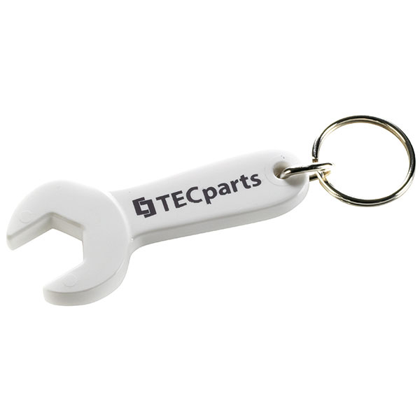 Svensknøgle Nøglering - Genbrugs Akryl-Hvid