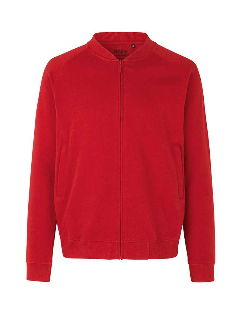 NEUTRAL Unisex Jakke, 100% Økologisk Fairtrade Bomuld-Rød