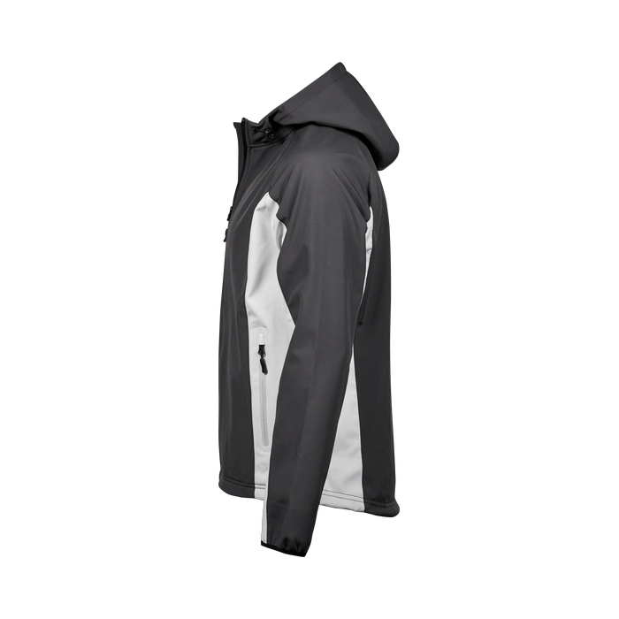 Hooded Letvægt Performance Softshell-Dark grey / Off white