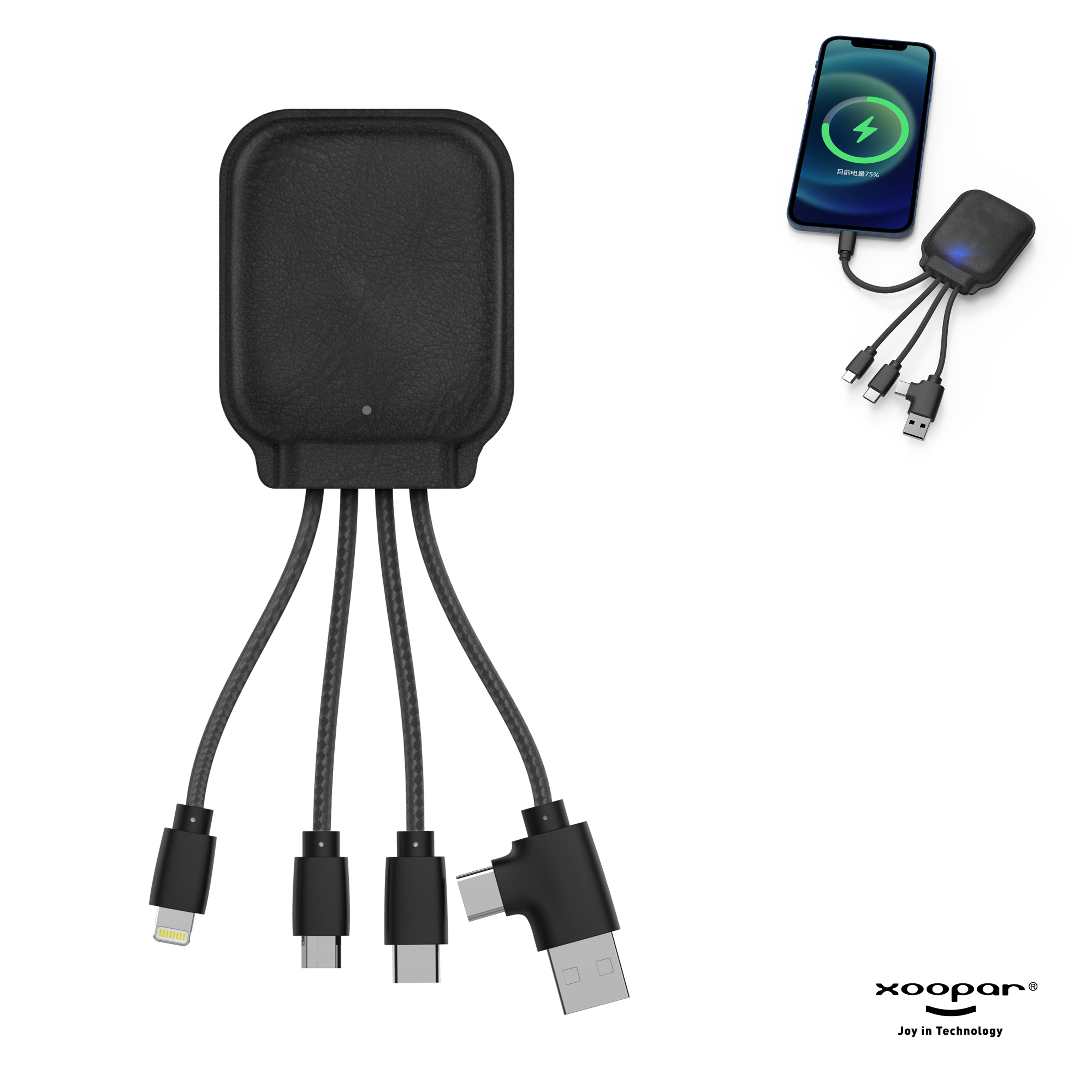 Xoopar Iné Gamma Charging cable og NFC og 3.000mAh Powerbank-