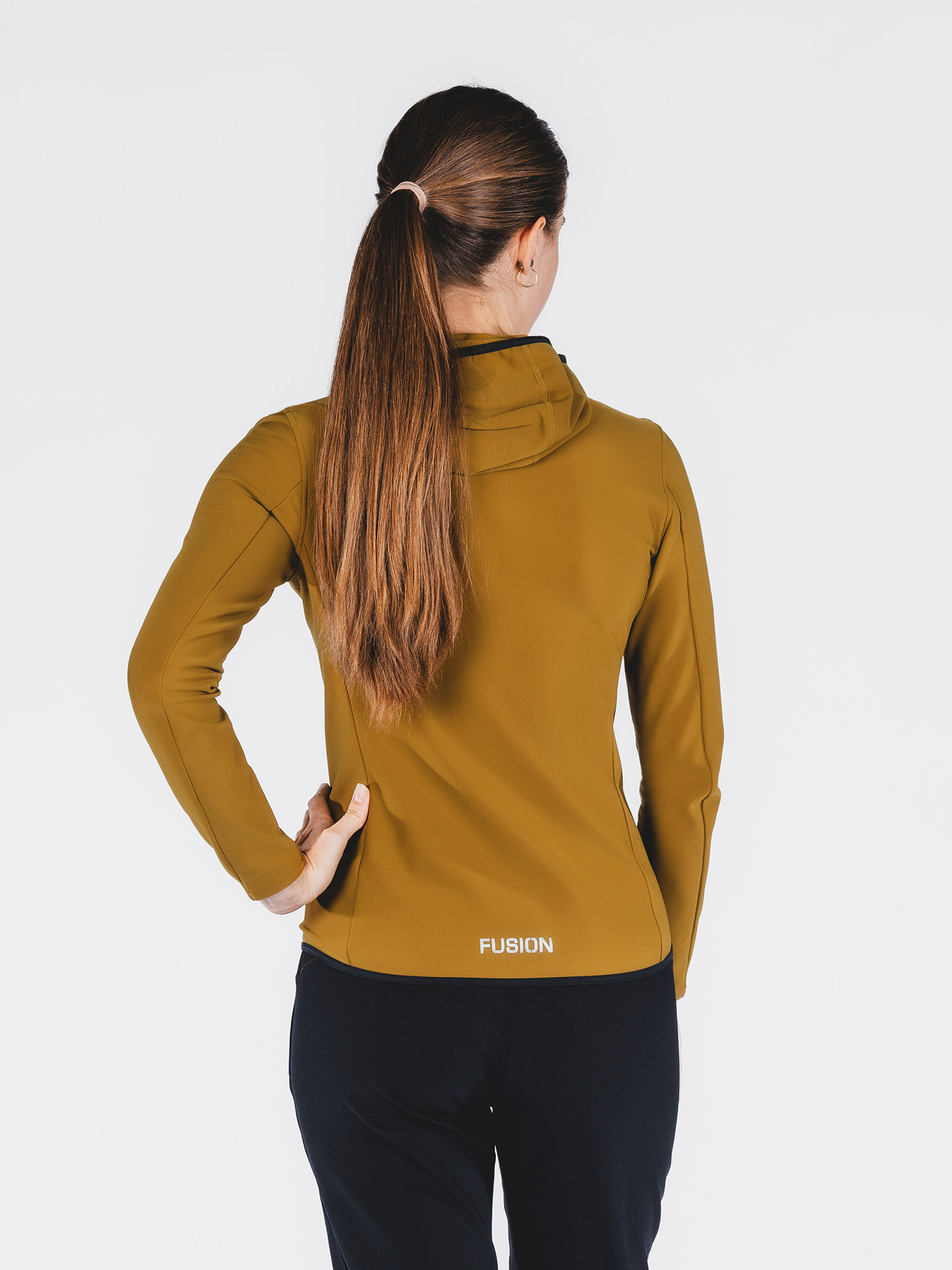 FUSION Recharge Hoodie, Dame-Mustard