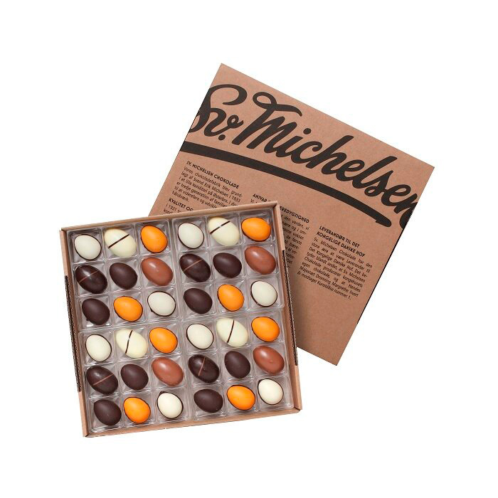 SV. MICHELSEN Æske med 36 stk. Fyldte Påskeæg - Fairtrade