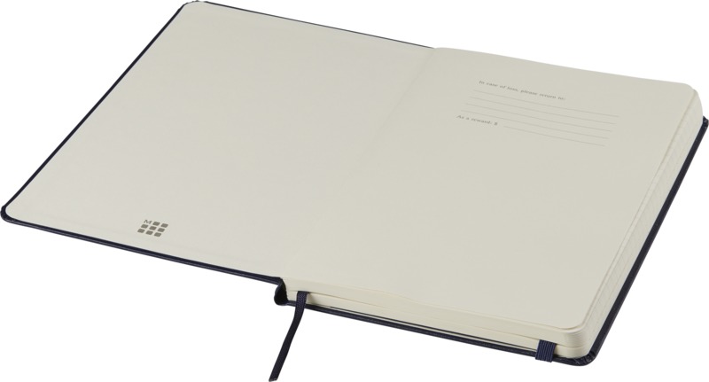 MOLESKINE Classic L hardcover Linieret - Certificeret Papir-Navy