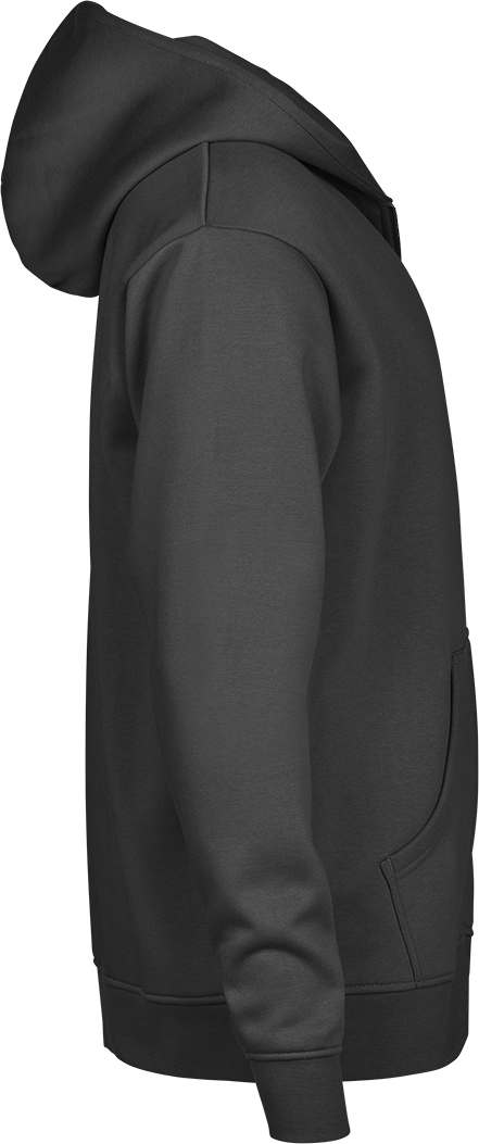 LABELFREE Urban Hooded Full Zip Sweatshirt, Tee Jays - 70% Økologisk Bomuld-Sort