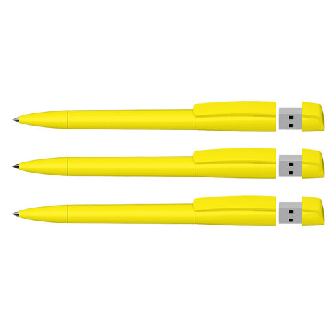 KLIO Pen plast tip, med 4 GB usb stik, Turnus T USB 2.0-Gul