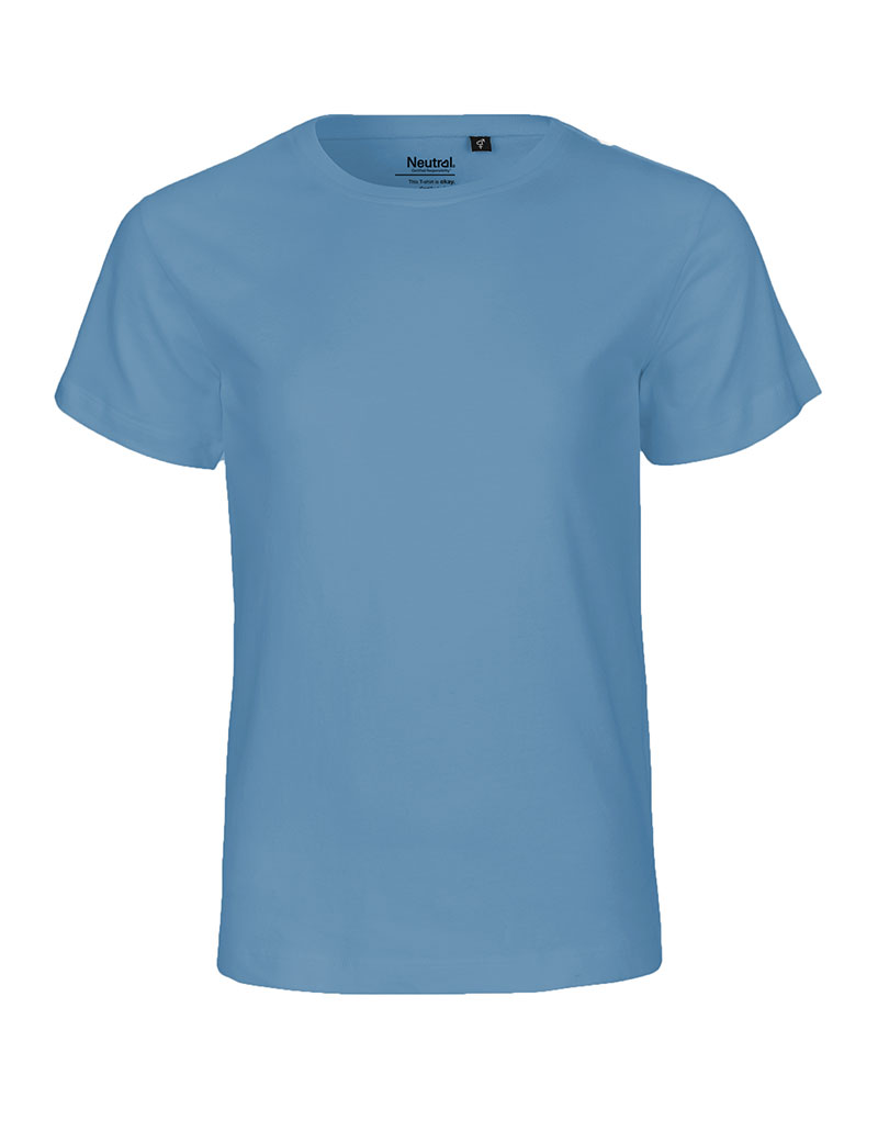 NEUTRAL T-shirt Børn, 100% Økologisk Fairtrade Bomuld-Indigo