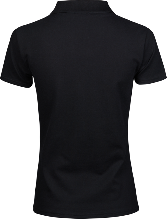 TEE JAYS Luxus v-hals Polo, Økologisk, dame-Sort