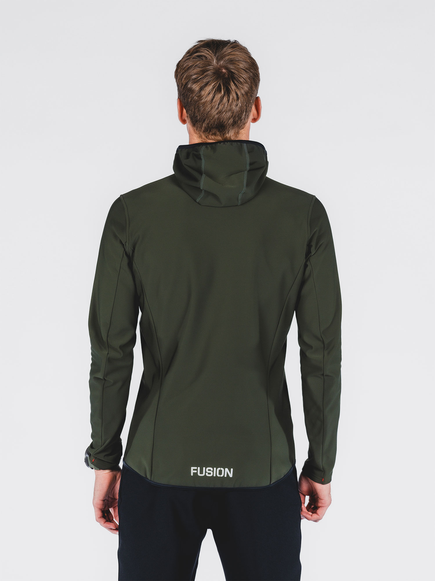 FUSION Recharge Hoodie, Herre-Mørkegrøn